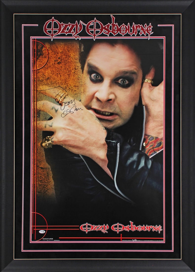 Framed 24x36 2004 Ozzfest Poster Signed by Ozzy Osbourne JSA (1 of 2)