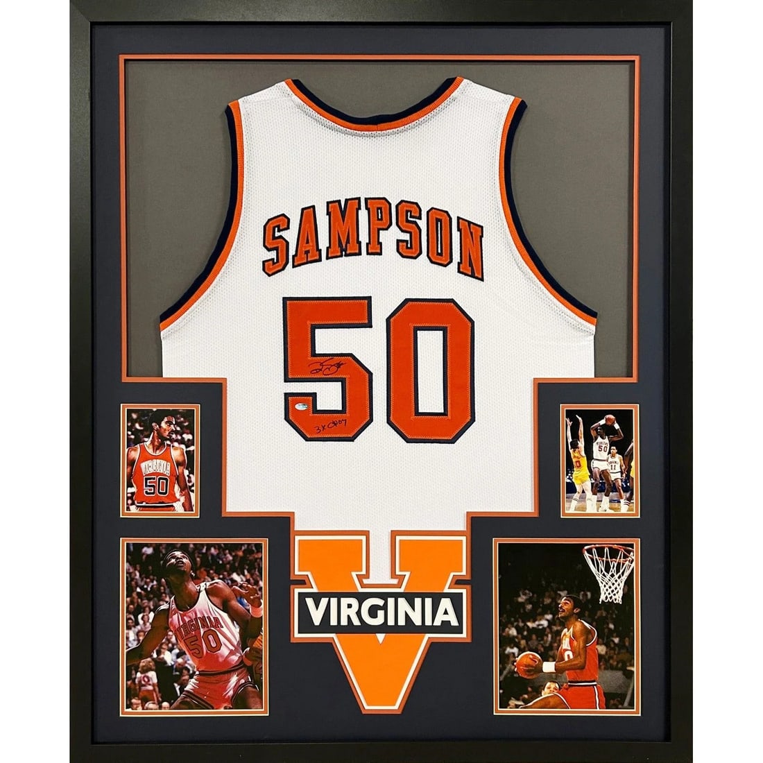 Ralph Sampson Autographed Framed Jersey Authenticated by Schwartz (1 of 3)