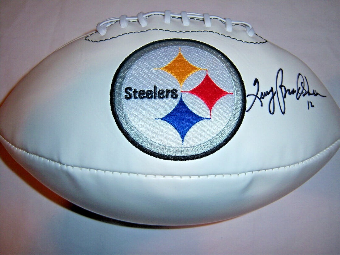 Signed NFL Football Terry Bradshaw Pittsburgh Steelers LB Sports COA: Signed NFL Football Terry Bradshaw Pittsburgh Steelers LB Sports COA This is an original football signed by Terry Bradshaw, the Hall of Fame quarterback for the Pittsburgh Steelers, with a Hall of Fam