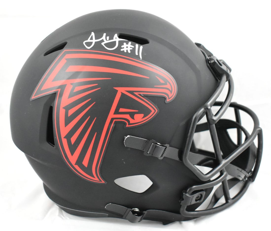 Atlanta Falcons Eclipse Speed Full Size Helmet Signed by Julio Jones Beckett Holo (1 of 5)