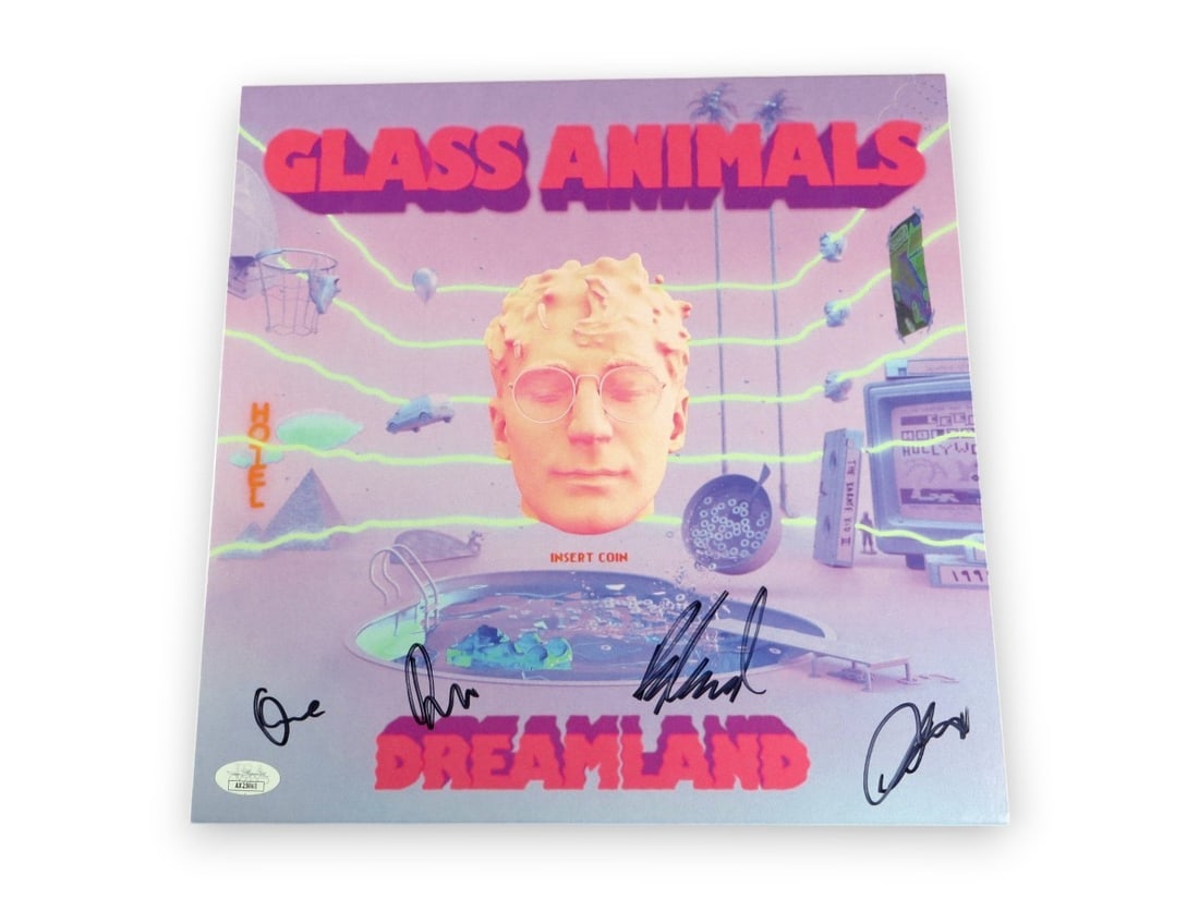 Glass Animals Dreamland Album Cover Dual Signed by All 4 Members JSA Authenticated (1 of 2)