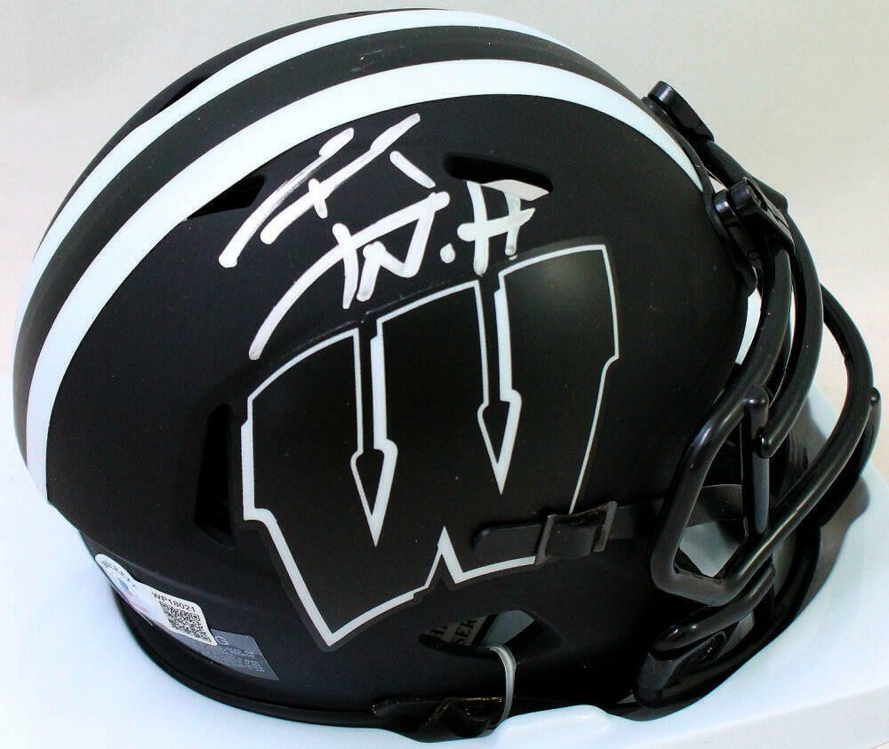 Wisconsin Badgers Eclipse Speed Mini Helmet Signed by T.J. Watt Beckett Holo (1 of 3)