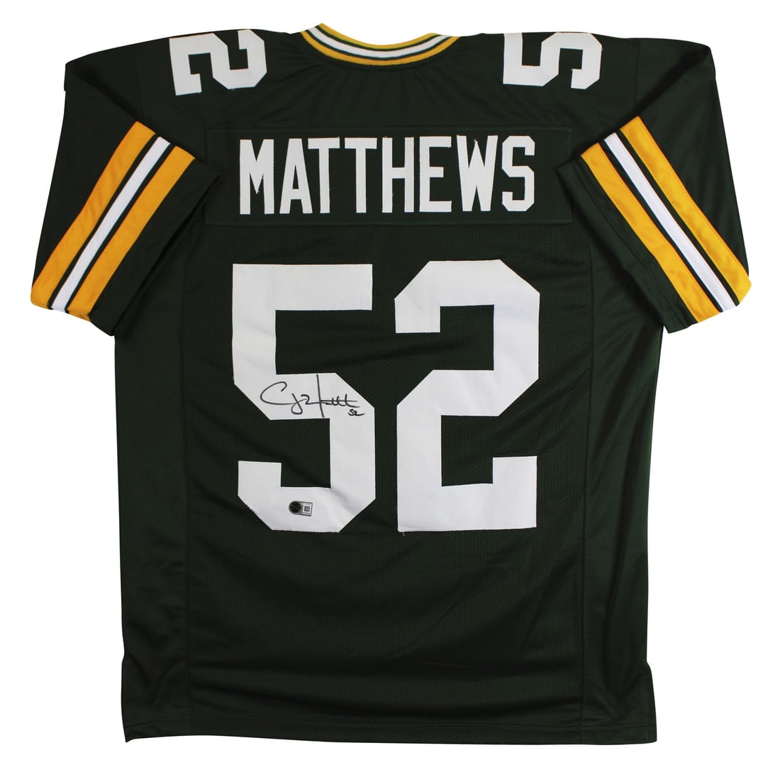 Beckett Witnessed Clay Matthews III Signed Green Bay Packers Jersey (1 of 3)