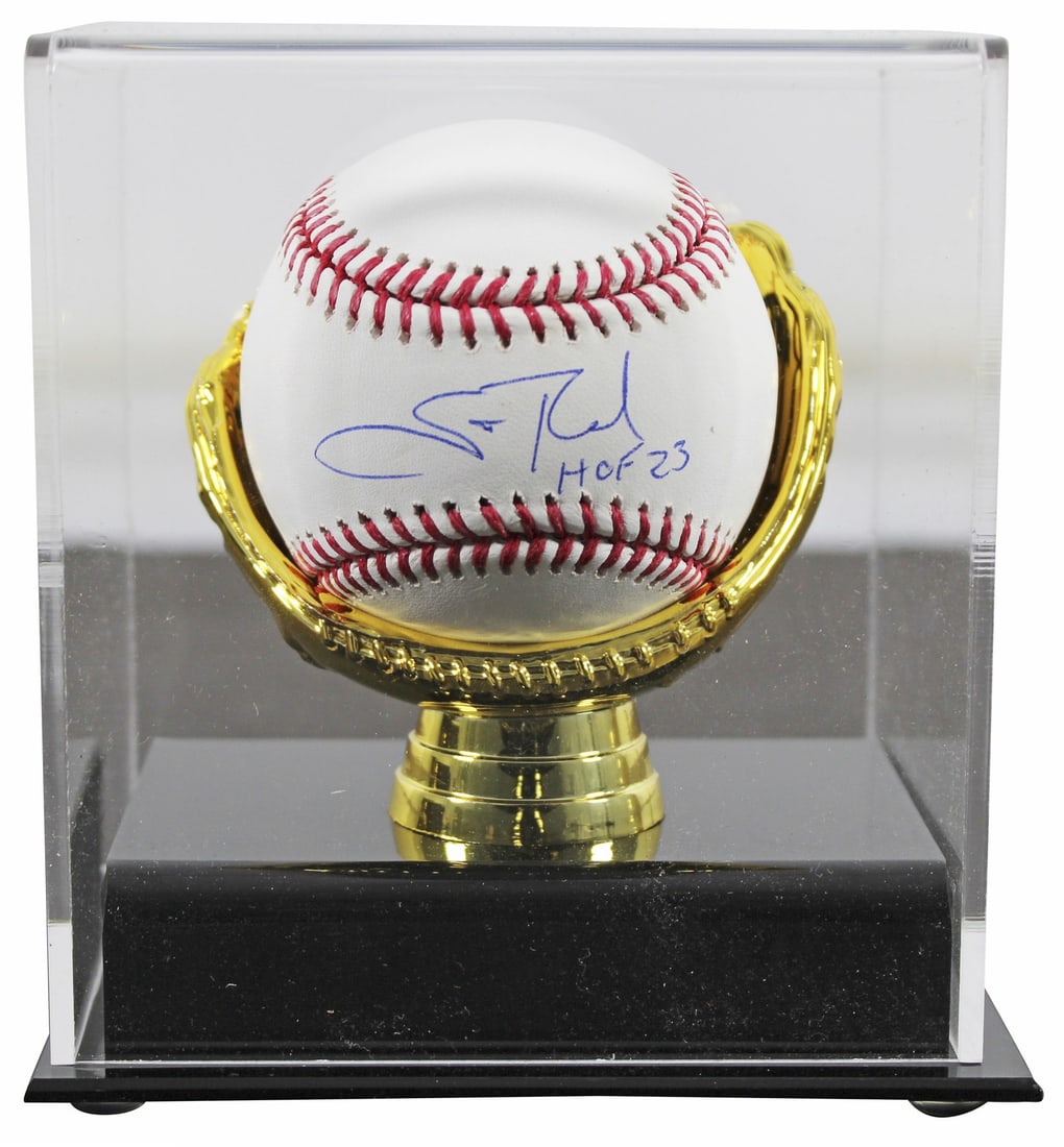 Scott Rolen signed OML baseball HOF 23 BAS witnessed with display case (1 of 4)