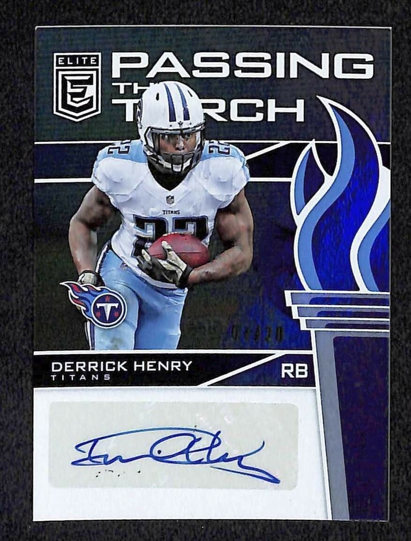 Derrick Henry 2017 Panini Elite Passing The Torch Auto 7/20 NFL Card (1 of 2)
