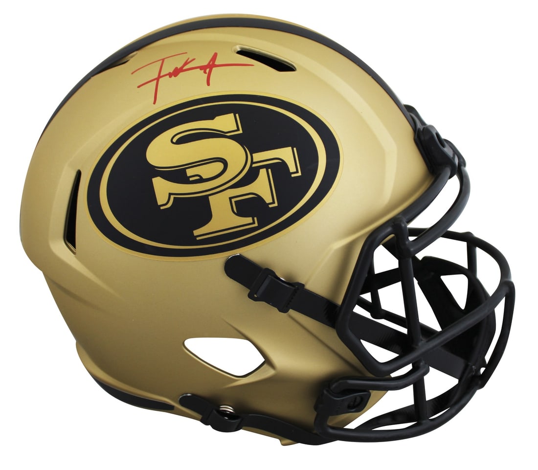 Frank Gore Signed San Francisco 49ers Full Size Rave Speed Replica Helmet BAS (1 of 3)