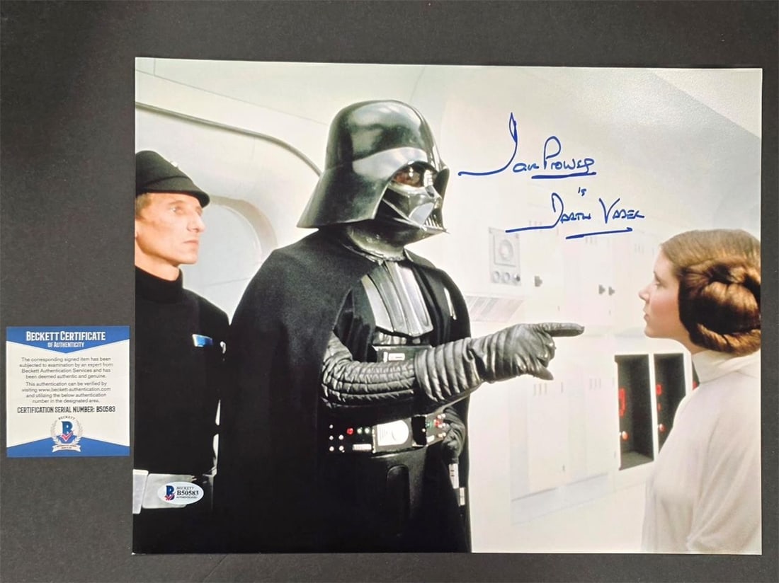 Beckett Authenticated 11x14 Darth Vader Photo Signed by Dave Prowse (1 of 3)