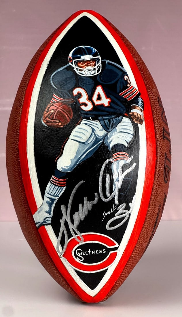Wilson NFL football signed by Walter Payton with Beckett LOA (1 of 3)