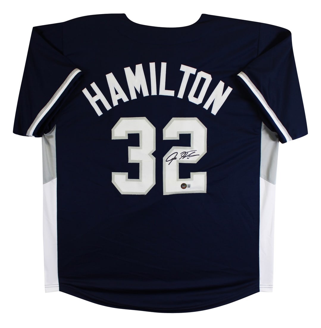 Beckett Witnessed Josh Hamilton Autographed Texas Rangers Navy Jersey (1 of 3)