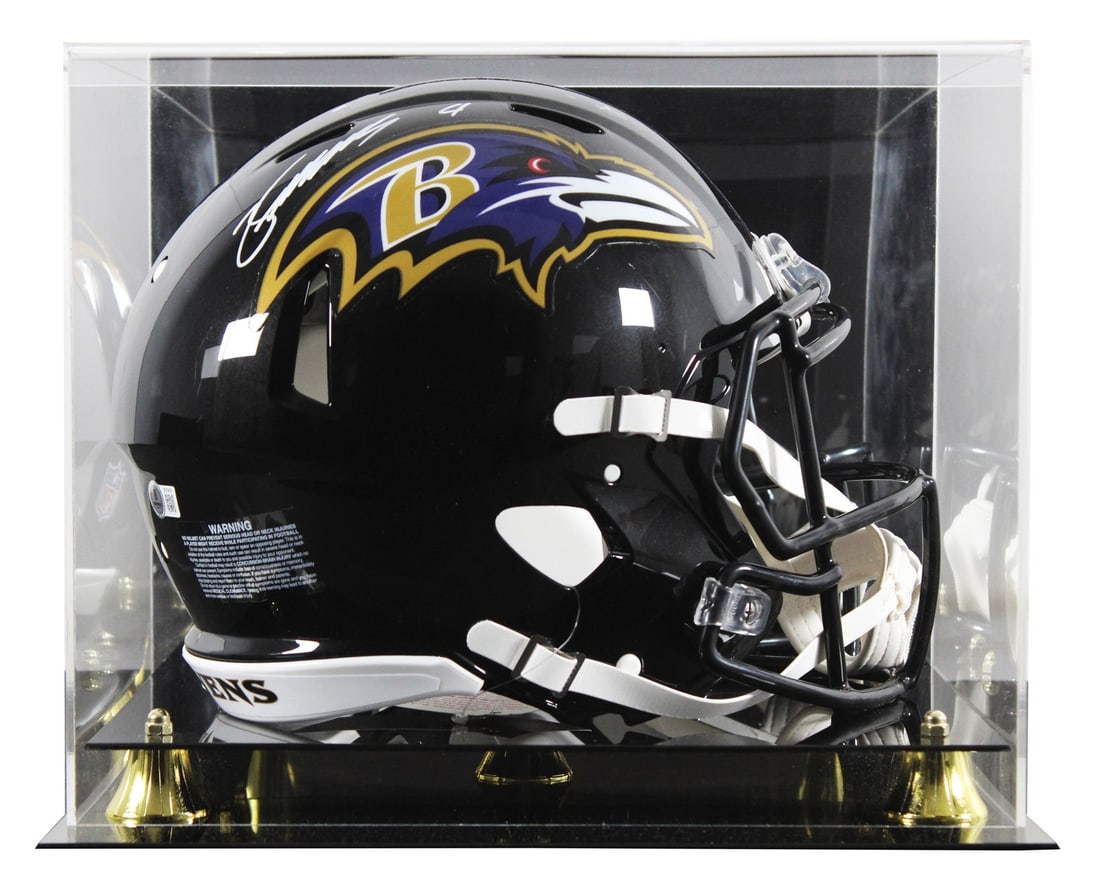 Zay Flowers Signed Baltimore Ravens Full Size Helmet with Beckett Authentication: Zay Flowers Signed Baltimore Ravens Full Size Helmet with Beckett Authentication This authentic full-size Speed Proline helmet is personally signed by Zay Flowers of the Baltimore Ravens. The helmet c
