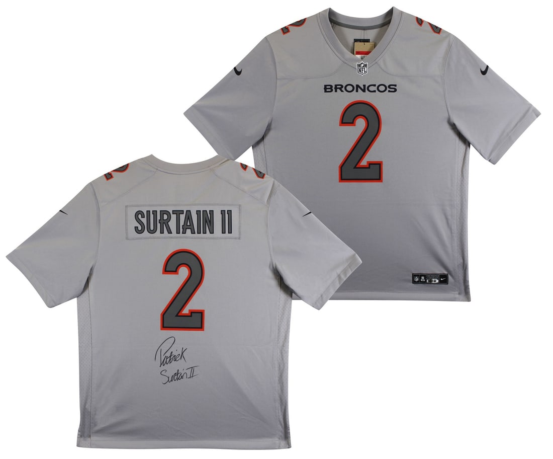 Patrick Surtain II signed Denver Broncos gray Nike jersey Beckett witnessed (1 of 6)