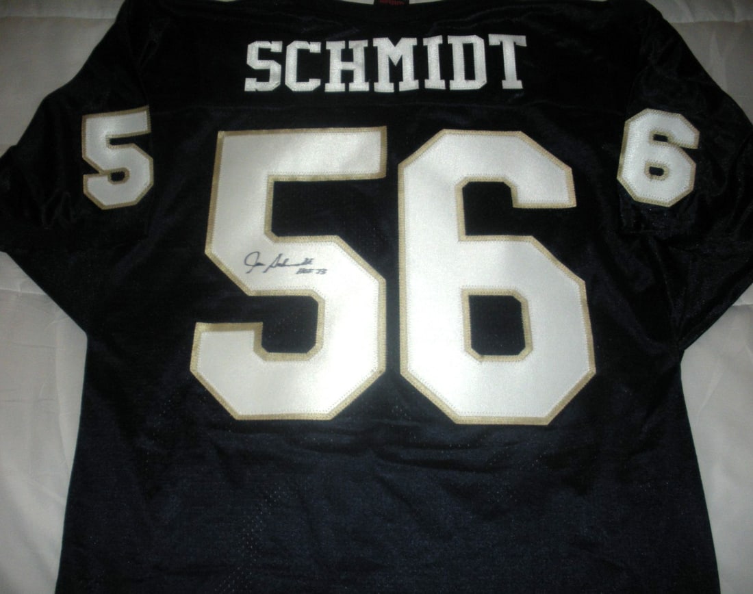Wilson NFL Jersey Signed by Joe Schmidt JSA COA Authentic Autograph: Wilson NFL Jersey Signed by Joe Schmidt JSA COA Authentic Autograph This is an official Wilson licensed jersey signed by Joe Schmidt, representing Brentwood High School. The jersey is an original piec