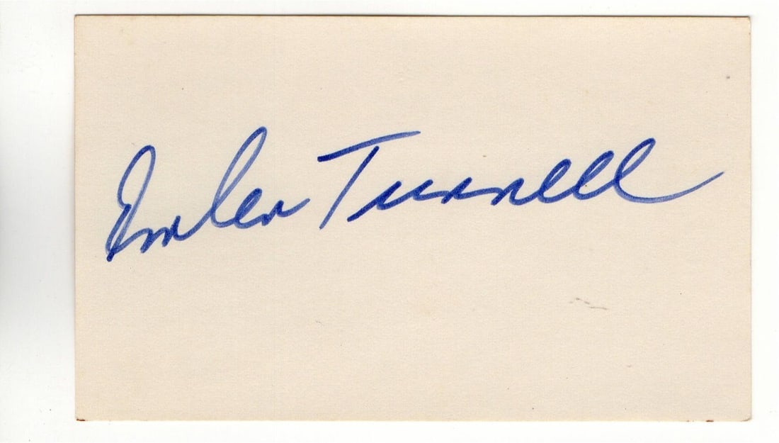 Emlen Tunnell Signed 3X5 Index Card New York Giants JSA Authenticated (1 of 3)