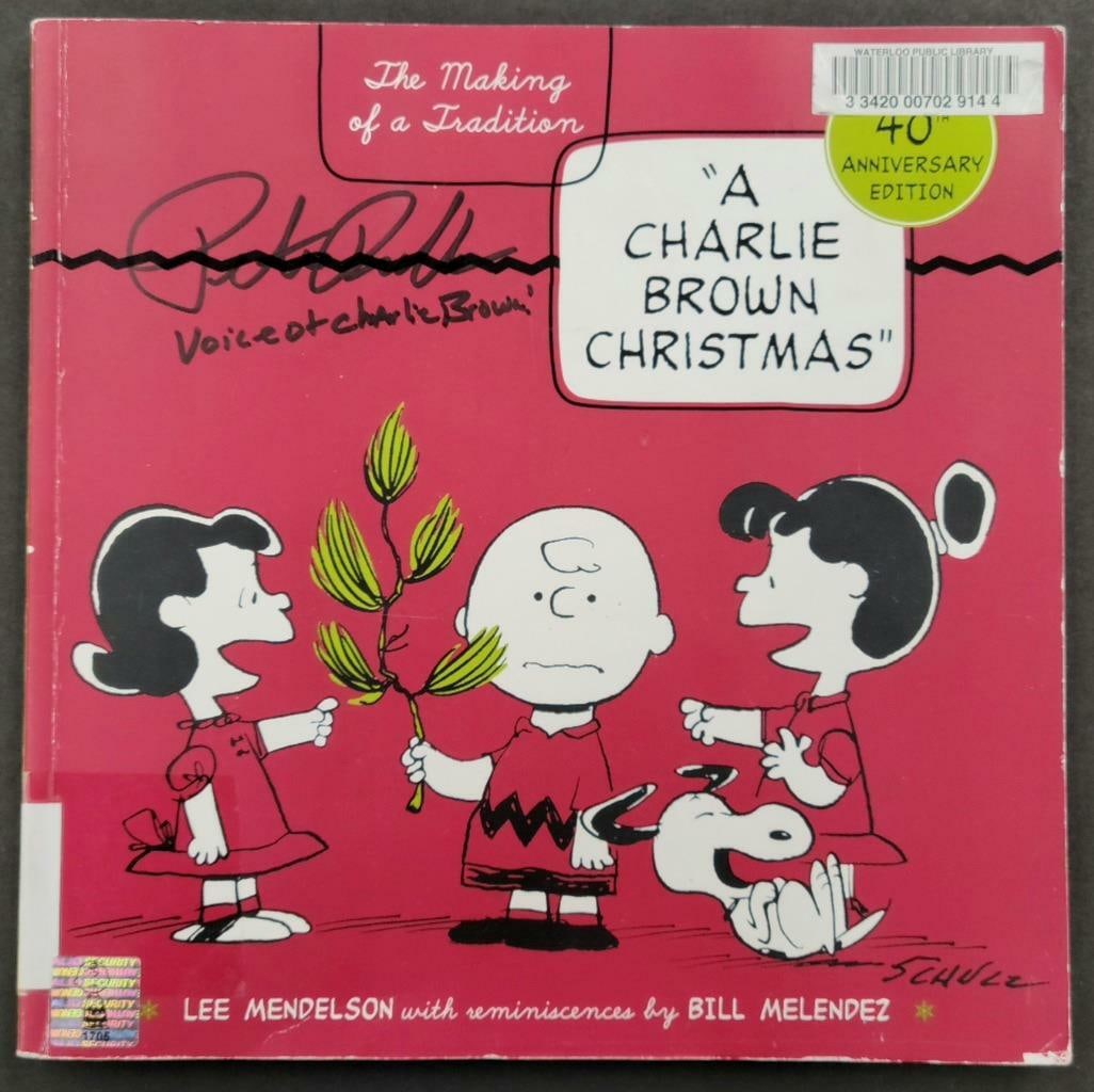 Signed A Charlie Brown Christmas Book by Peter Robbins Peanuts Voice Actor (1 of 1)