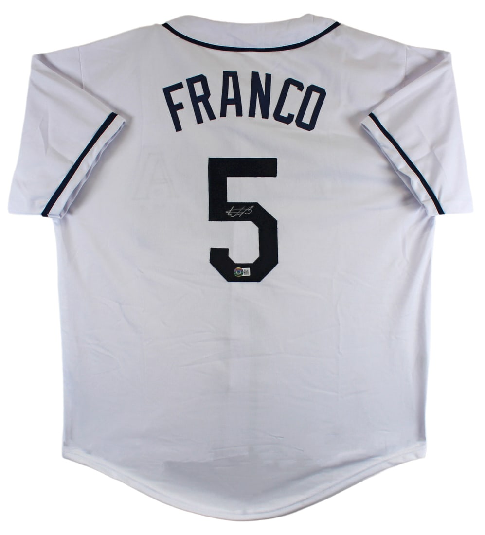 Wander Franco Signed White Pro Style Jersey Tampa Bay Rays BAS (1 of 3)