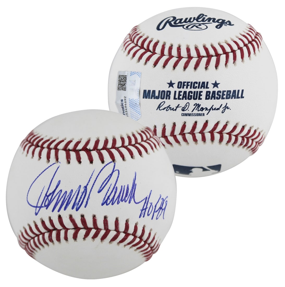 Johnny Bench Signed Oml Baseball HOF 89 Cincinnati Reds Fanatics Authenticated: Johnny Bench Signed Oml Baseball HOF 89 Cincinnati Reds Fanatics Authenticated This authentic signed Robert Manfred Oml baseball features the iconic signature of Johnny Bench, a legendary player for t