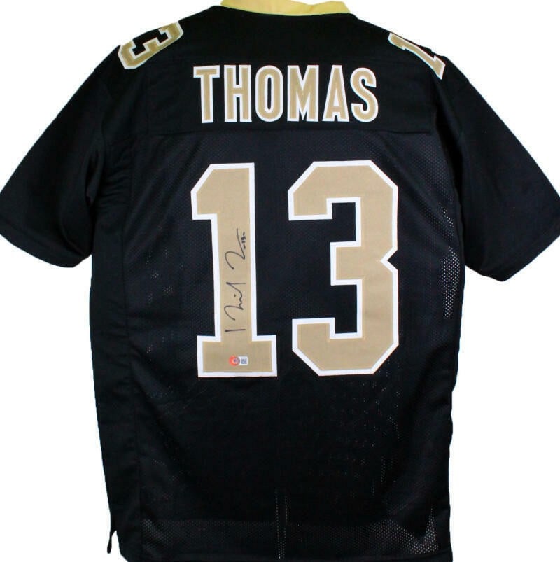 Signed Michael Thomas New Orleans Saints Black Football Jersey Beckett (1 of 3)