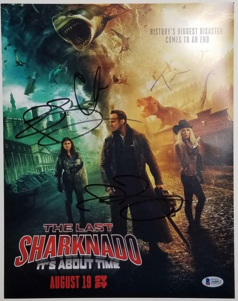 11x14 Photograph Signed by Three THE LAST SHARKNADO Cast Members BAS COA (1 of 2)