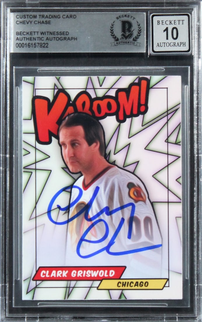 Chevy Chase Autographed Custom Card Gem Mint 10 Beckett Authenticated (1 of 2)