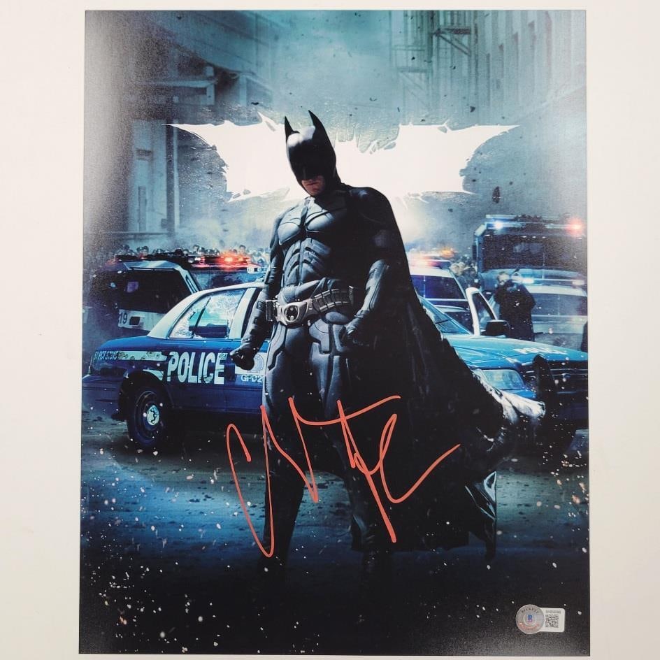 Beckett authenticated Christian Bale signed Batman The Dark Knight 11x14 photo (1 of 3)