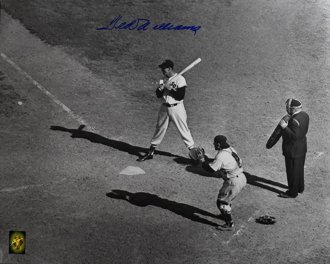 Ted Williams HOF Autographed 16x20 Red Sox Photo TWF Green Diamond Hologram (1 of 4)