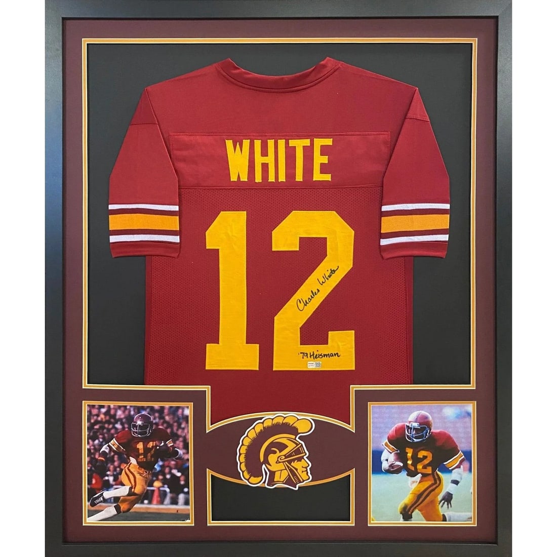 Framed USC Jersey Signed by Charles White Tristar Authenticated (1 of 2)