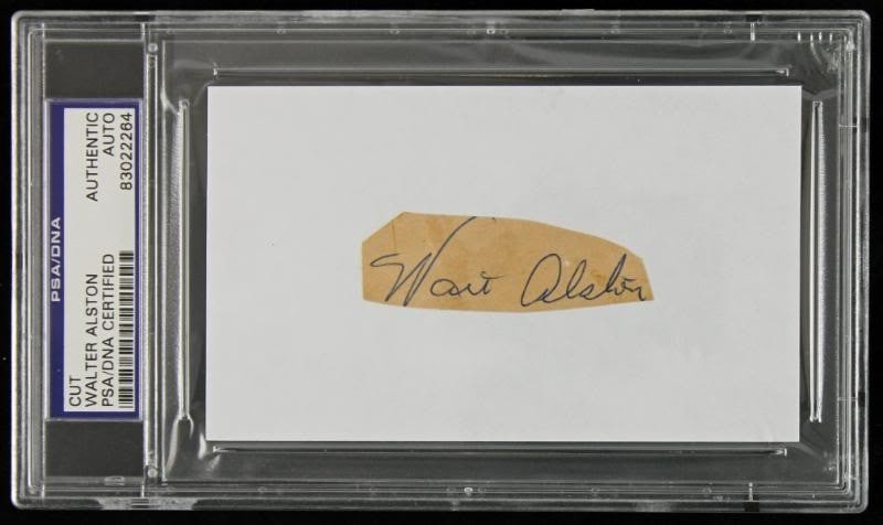PSA DNA Certified Walter Alston Signed Cut Los Angeles Dodgers (1 of 1)