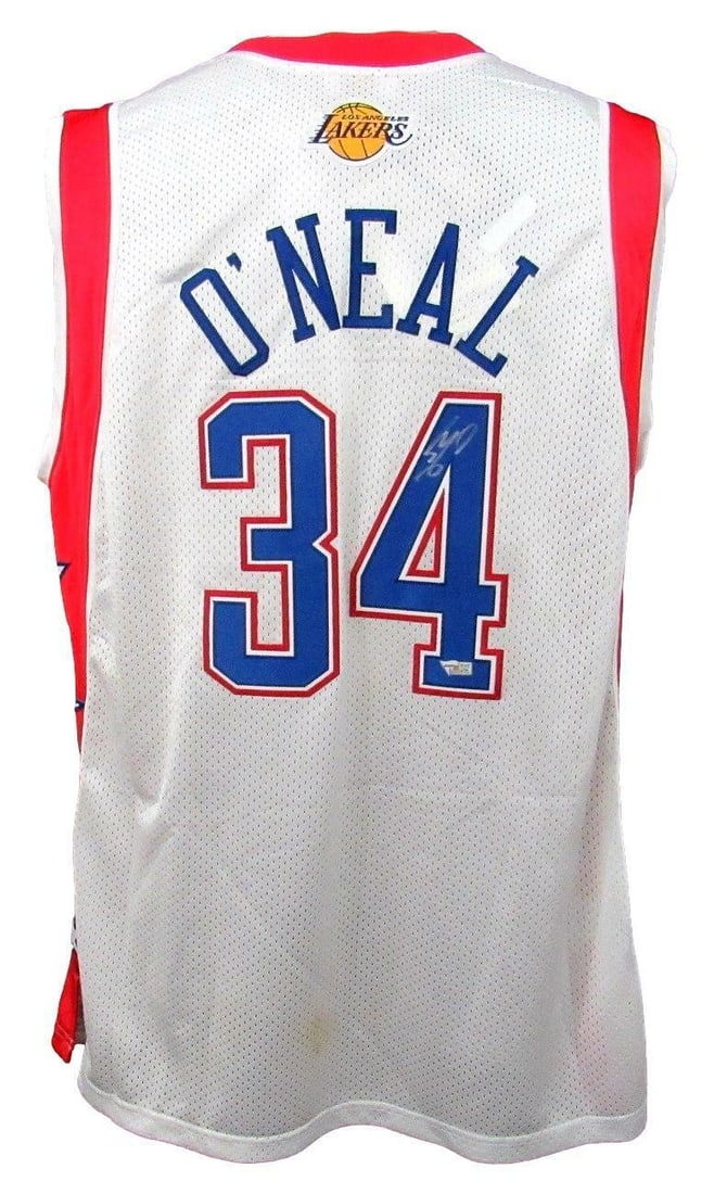 Fanatics Authentic Shaquille O'Neal signed West All-Stars Mitchell Ness jersey: Fanatics Authentic Shaquille O'Neal signed West All-Stars Mitchell Ness jersey Pre-owned original Shaquille O'Neal signed NBA West All-Star basketball jersey. This white Mitchell & Ness Hardwood Class