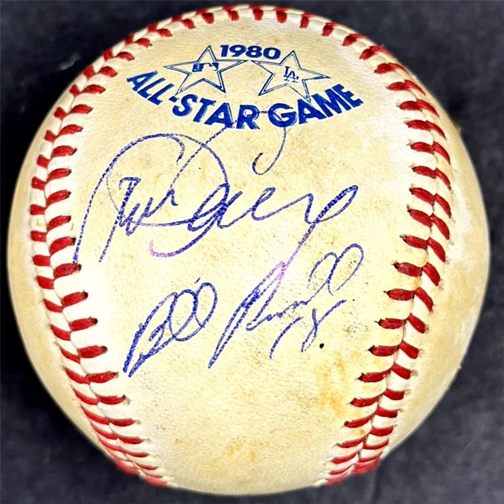 Steve Garvey Bill Russell Signed 1980 ASG Baseball BAS Authenticated (1 of 2)