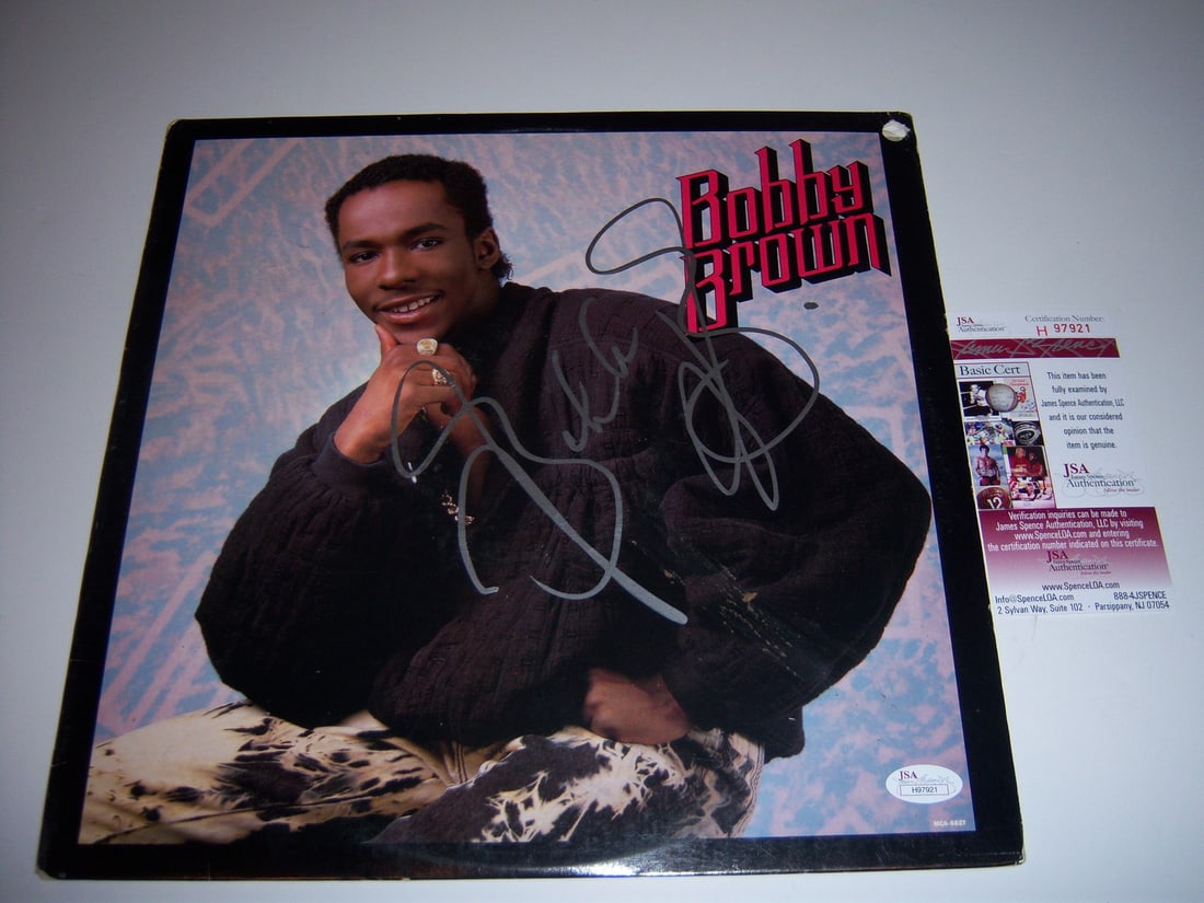 Bobby Brown signed LP album JSA COA (1 of 1)