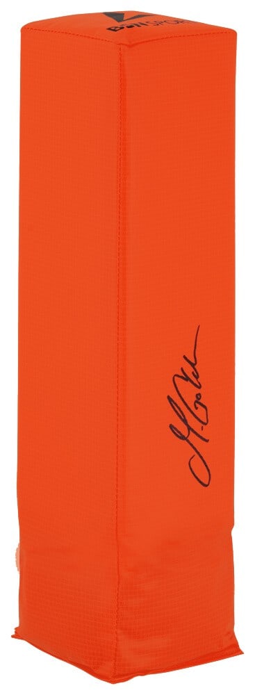 Autographed BSN endzone pylon Matthew Golden Green Bay Packers with COA: Autographed BSN endzone pylon Matthew Golden Green Bay Packers with COA Original BSN orange football endzone pylon signed by Matthew Golden of the Green Bay Packers. This pre-owned piece includes a ta