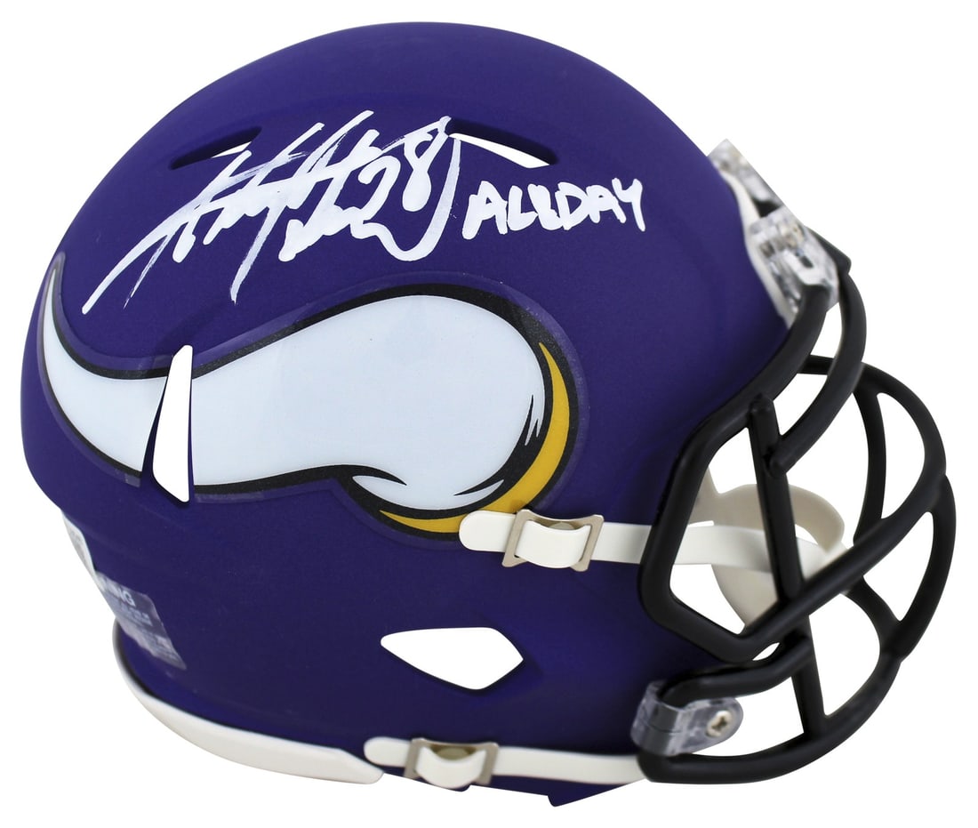Adrian Peterson Signed Mini Helmet All Day BAS Witness Minnesota Vikings (1 of 2)