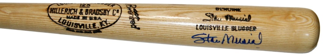 34 inch Louisville Slugger player bat signed by Stan Musial JSA (1 of 3)