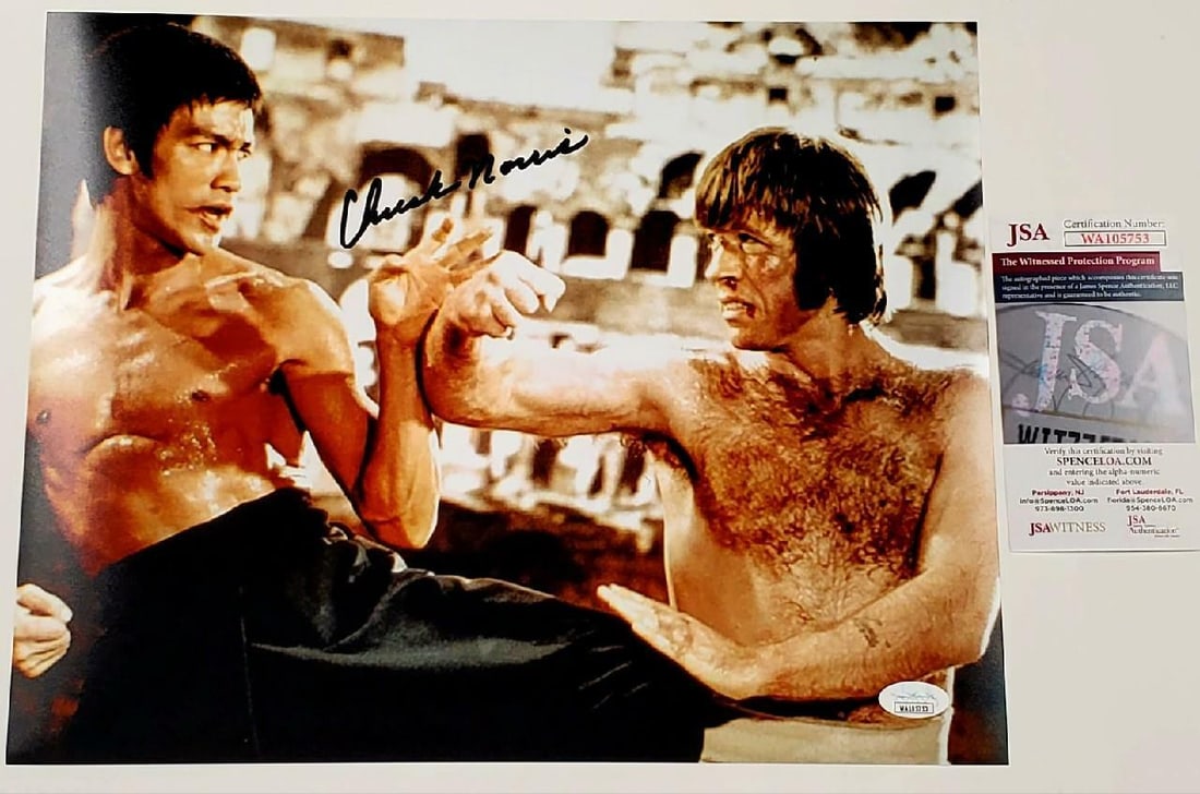 11x14 Return of the Dragon Photo Signed by Chuck Norris JSA Authenticated (1 of 1)