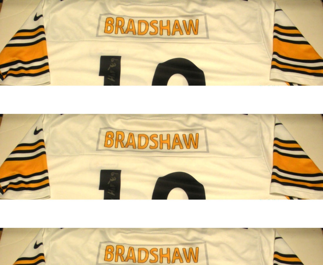 Signed Nike Terry Bradshaw Steelers NFL Jersey COA (1 of 3)