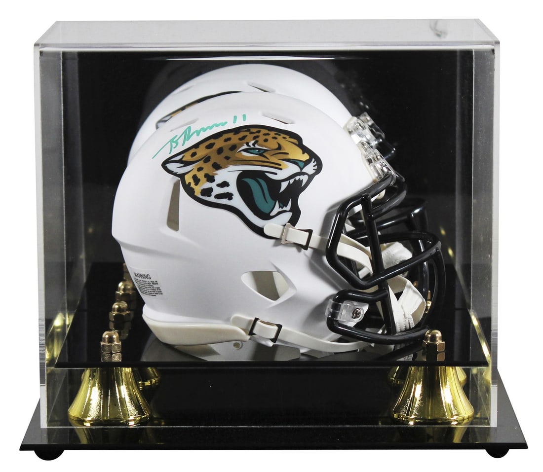 Brian Thomas Jr. Autographed Jaguars 2024 Speed Mini Helmet with Display Case: Brian Thomas Jr. Autographed Jaguars 2024 Speed Mini Helmet with Display Case This autographed on-field alternate 2024 speed mini helmet is a must-have for any Jacksonville Jaguars fan. Personally sig