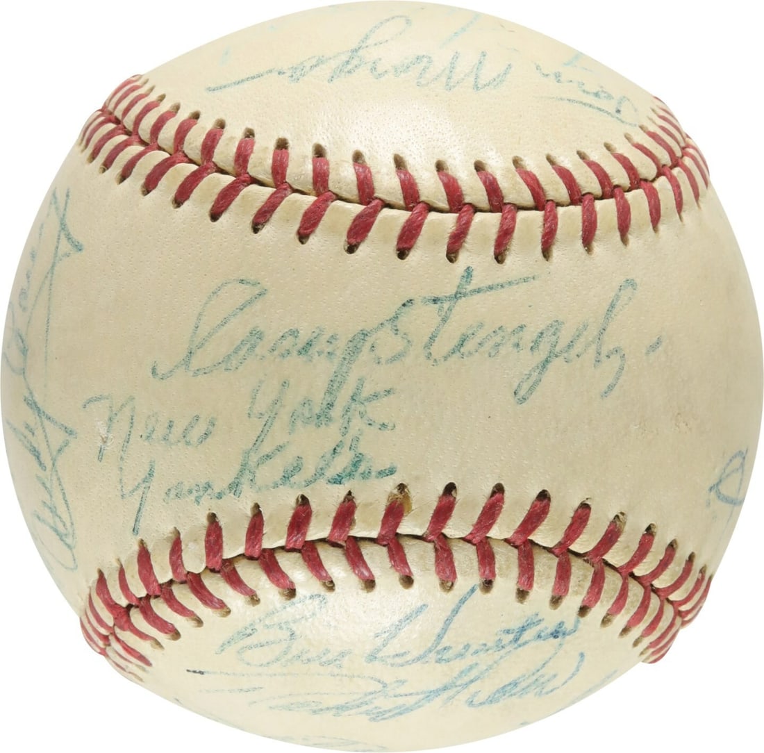 1955 New York Yankees Signed Baseball with 19 Autographs PSA/DNA: 1955 New York Yankees Signed Baseball with 19 Autographs PSA/DNA This is an Official American League Baseball (Harridge) signed by 19 members of the 1955 New York Yankees, who were the American League