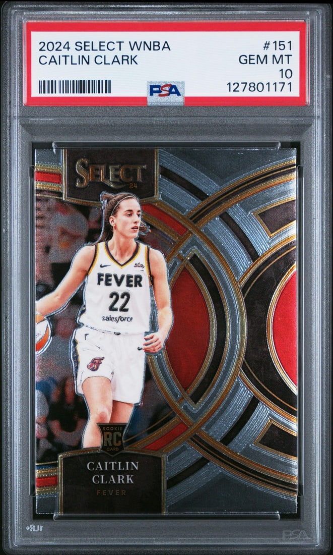 PSA 10 Gem Mint Caitlin Clark 2024 Select WNBA Rookie Card #151 (1 of 2)