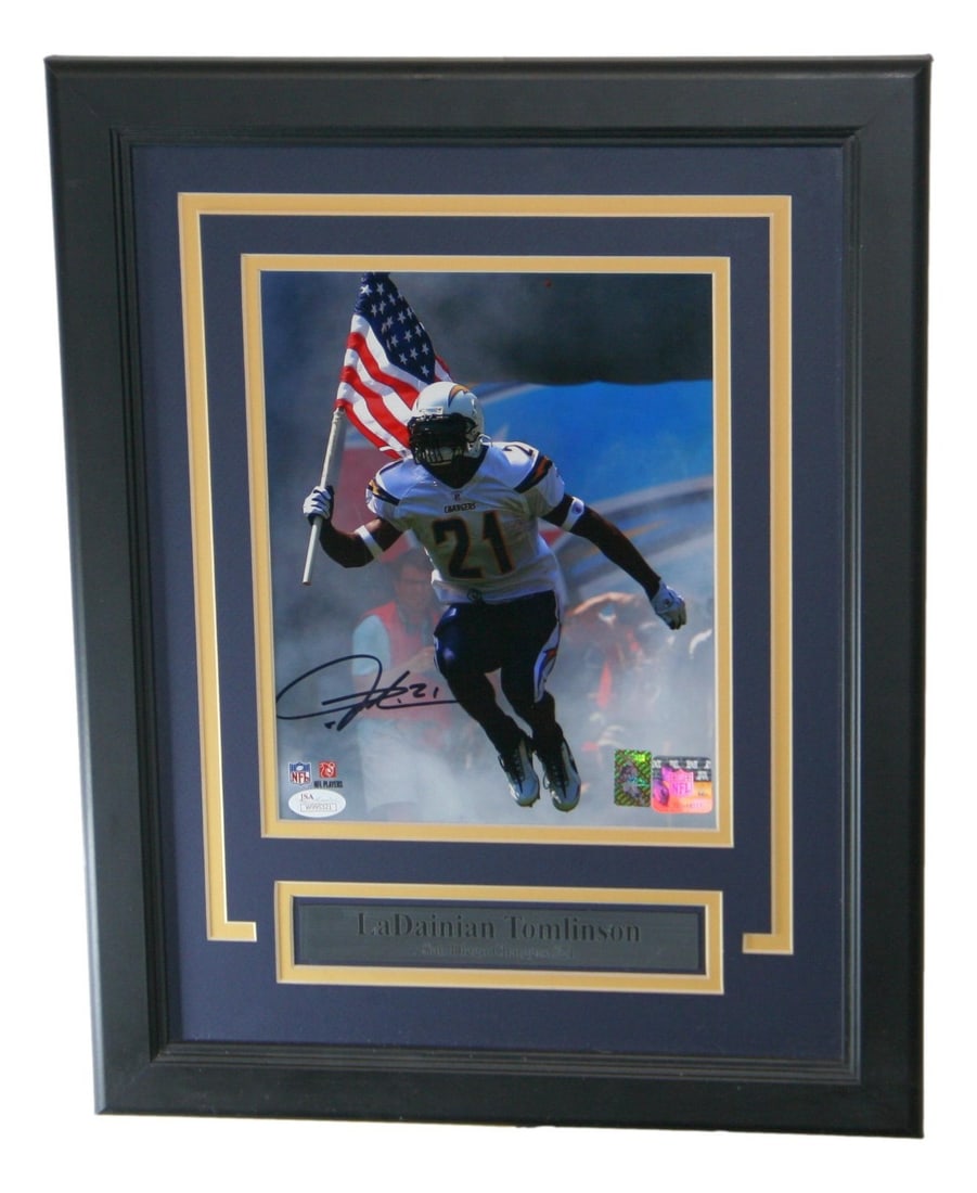 Framed LaDainian Tomlinson Signed 8x10 Chargers Photo JSA (1 of 4)