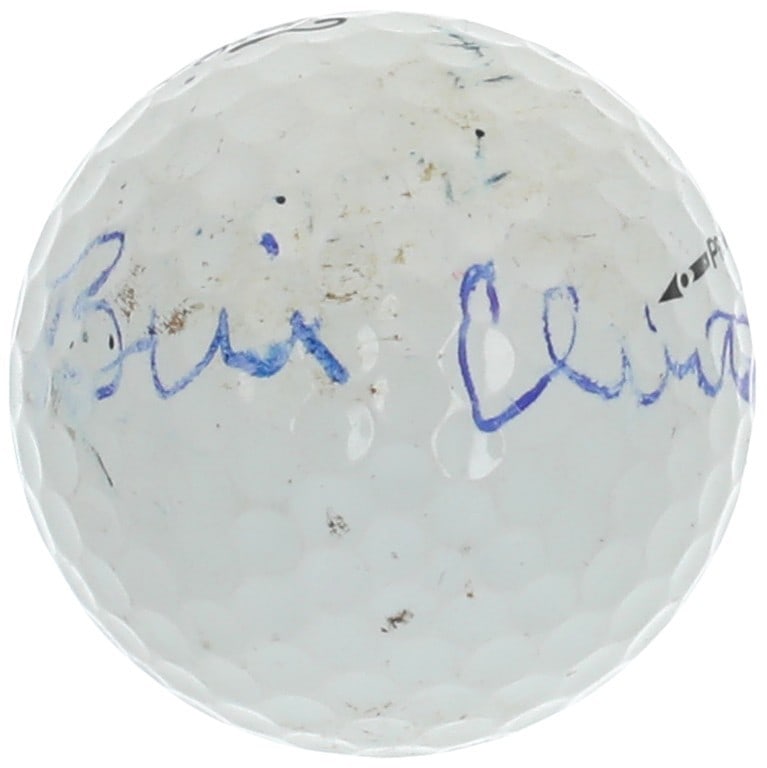 Titleist 8 golf ball autographed by Bill Clinton PSA DNA certified (1 of 9)