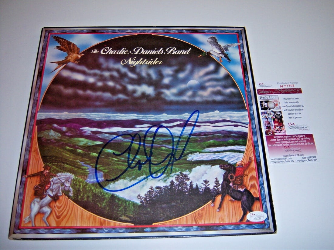 Charlie Daniels Signed Nightrider LP Album JSA COA Authenticated (1 of 1)