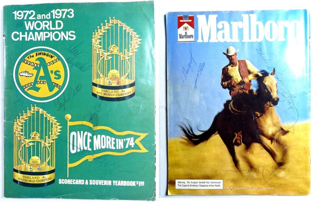 1974 A's Angels Multi Signed Program Drysdale Hunter +8 JSA Authenticated (1 of 6)