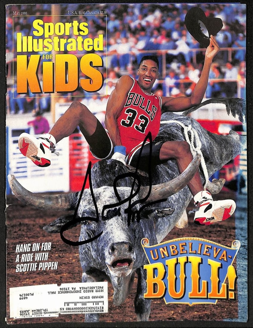 Autographed May 1993 Sports Illustrated for Kids Scottie Pippen HOF Magazine PSA DNA (1 of 3)