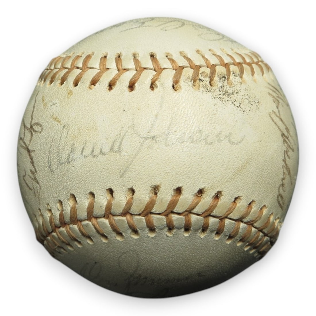 Boston Red Sox 1975 team signed baseball with 25 autographs GAI (1 of 7)