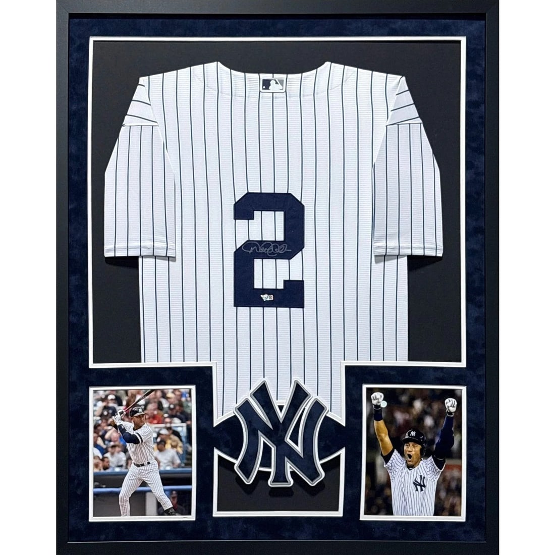 Framed Derek Jeter Autographed Yankees Jersey Fanatics Authenticated (1 of 2)