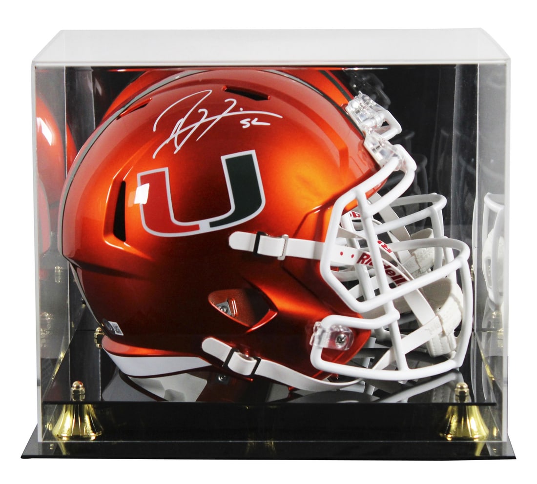 Ray Lewis Signed Miami Hurricanes Flash Helmet with BAS Authentication (1 of 4)