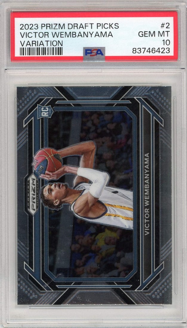 PSA 10 Victor Wembanyama 2023 Prizm Draft Picks Variation #2 Card (1 of 2)