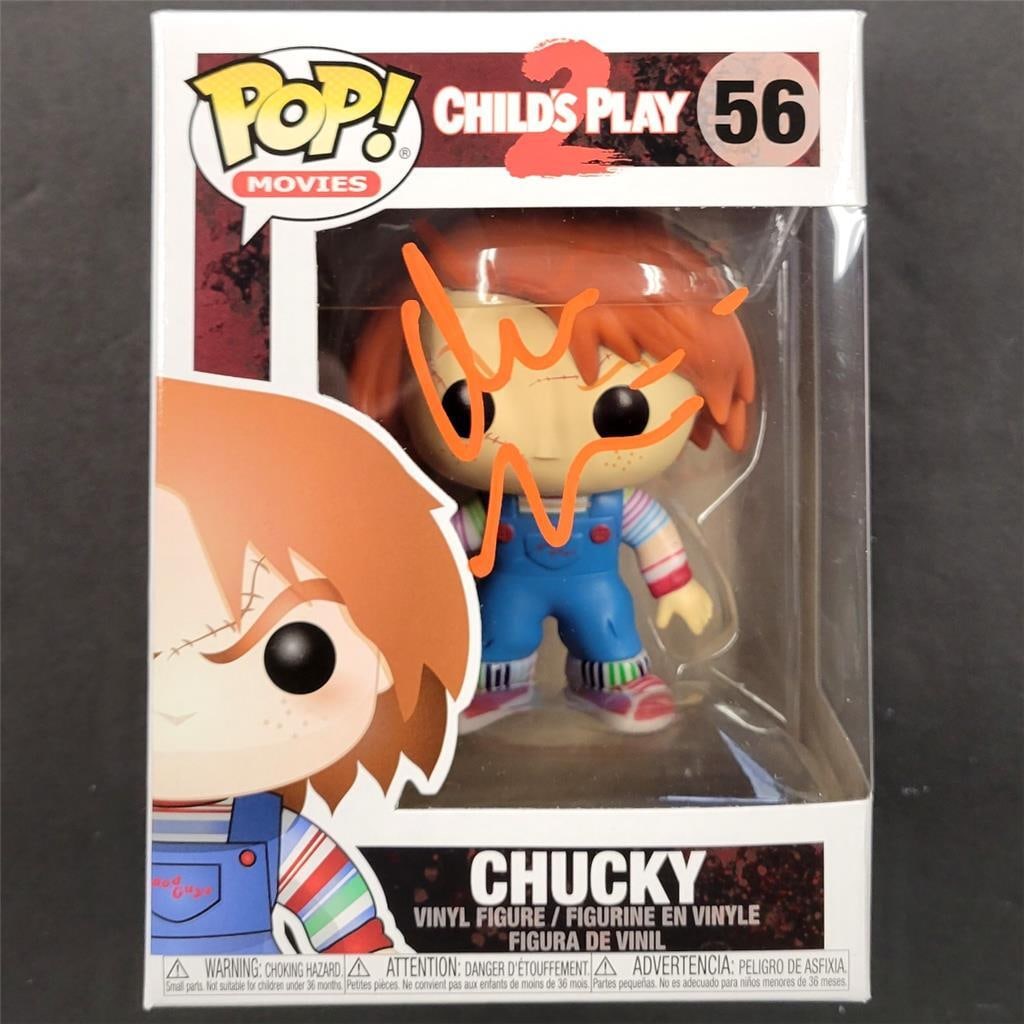 Chucky Funko Pop with Don Mancini Orange Signature Beckett Authenticated (1 of 7)