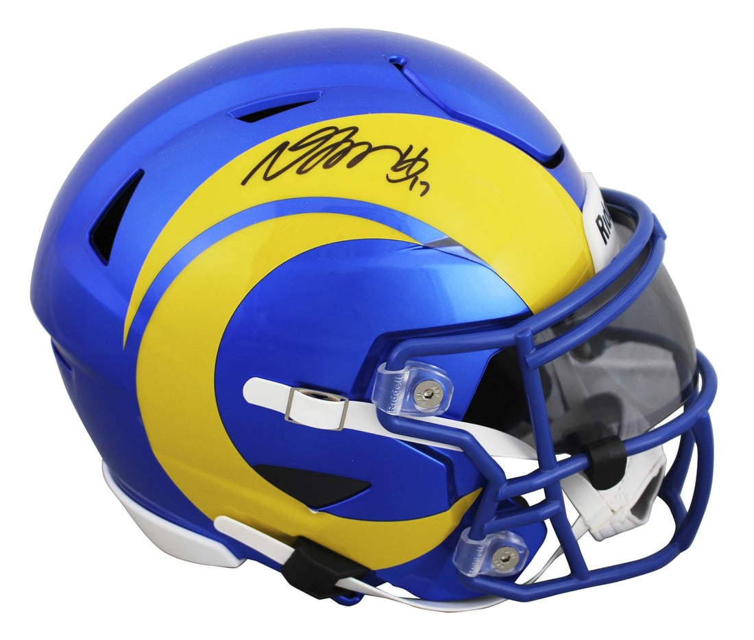 Davante Adams Signed Rams Speed Flex Midi Replica Helmet BAS Authenticated (1 of 5)