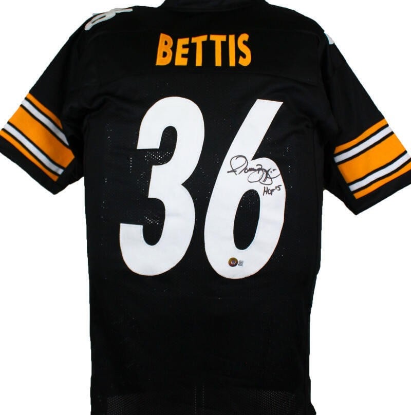 Jerome Bettis signed Steelers black jersey with HOF inscription Beckett hologram (1 of 5)